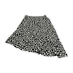 INC International Concepts Skirt Size 10 Black White Animal Print Lined